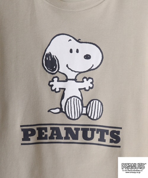 PEANUTS(ピーナッツ)の「PEANUTS 接触冷感ビッグシルエット半袖Tシャツ(Tシャツ/カットソー・メンズ・グレイッシュベージュ/ホワイト系/ライトカーキ/ネイビー系/オフホワイト/ネイビー/チャコール/ホワイト系1/ベージュ系・L/M/S/LL)」の10枚目の写真