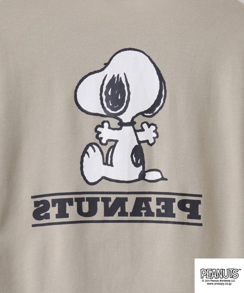 PEANUTS(ピーナッツ)の「PEANUTS 接触冷感ビッグシルエット半袖Tシャツ(Tシャツ/カットソー・メンズ・グレイッシュベージュ/ホワイト系/ライトカーキ/ネイビー系/オフホワイト/ネイビー/チャコール/ホワイト系1/ベージュ系・L/M/S/LL)」の13枚目の写真
