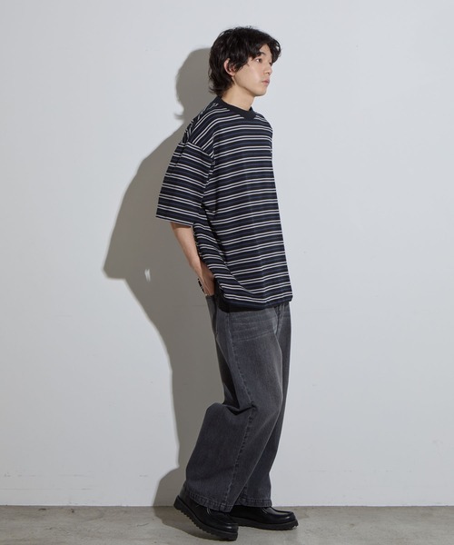 Tシャツ・カットソー Pintuck string wide slacks P5APT009C Eco Stella Monogram Pant | Marciano