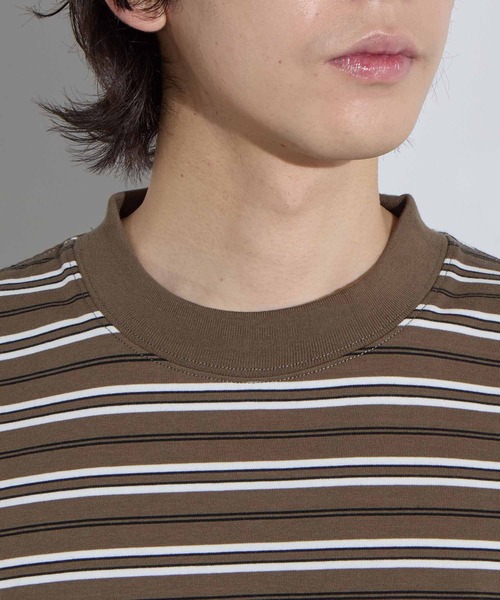 SLICK/スリック】Multi Border Drawstring T-Shirt / マルチ