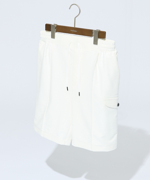 DESIGNWORKS(デザインワークス)の「【接触冷感 / COVEROSS(R)】ミリタリー ピンタック ショートパンツ / セットアップ対応(その他パンツ・メンズ・ホワイト/ブラック/カーキ/ネイビー/スミクロ/オフホワイト・46/48)」の3枚目の写真