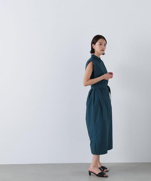 NATURAL BEAUTY BASIC(ナチュラルビューティーベーシック)の「◇ベルテッドナローシャツワンピース(シャツワンピース・レディース・チャコールグレー/ダークグリーン/ベージュ・MEDIUM/P/S)」の22枚目の写真
