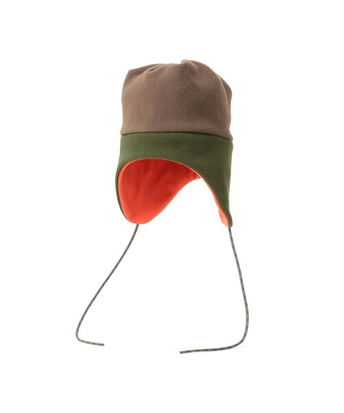 INFIELDER DESIGN(インフィールダーデザイン)の「【2/5再値下げ】【別注】INFIELDER DESIGN / フリース キャップ(ニットキャップ/ビーニー・レディース・ネイビー/ブラウン・ONE SIZE)」の3枚目の写真