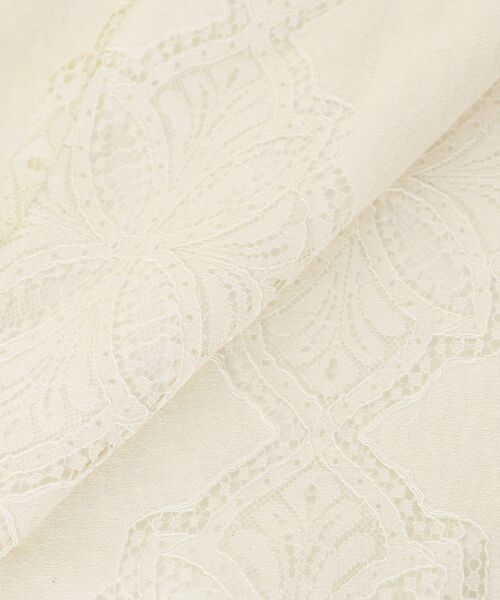 le.coeur blanc（ルクールブラン）の「《手洗い可能》パッチワーク風レースイージーパンツ（その他パンツ・レディース・オフホワイト/ブラック・38）」の7枚目の写真