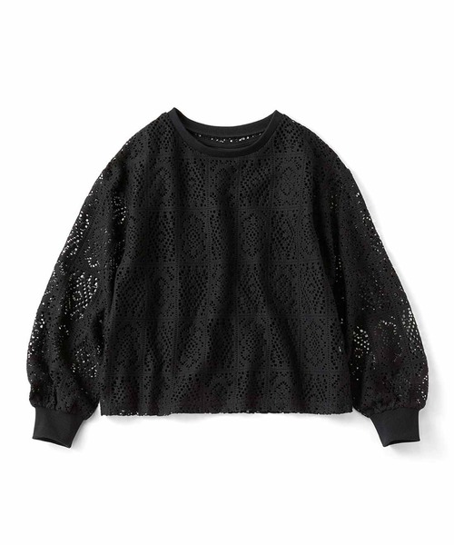 Live in comfort（リブインコンフォート）の「リブ　イン　コンフォート　華やかさとらくちんさを兼ね備えたインナー付きレーストップスセット（その他トップス・レディース・ブラック/アイボリー・LL/L/M/3L/S）」の8枚目の写真