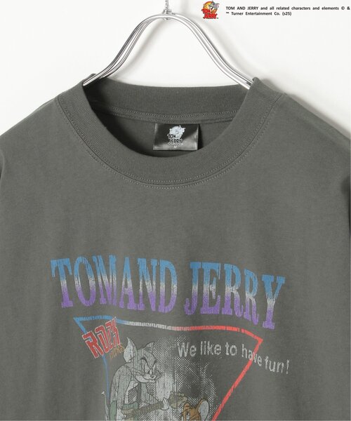 セール】TOM and JERRY トムとジェリー ピグメント風Tシャツ（T