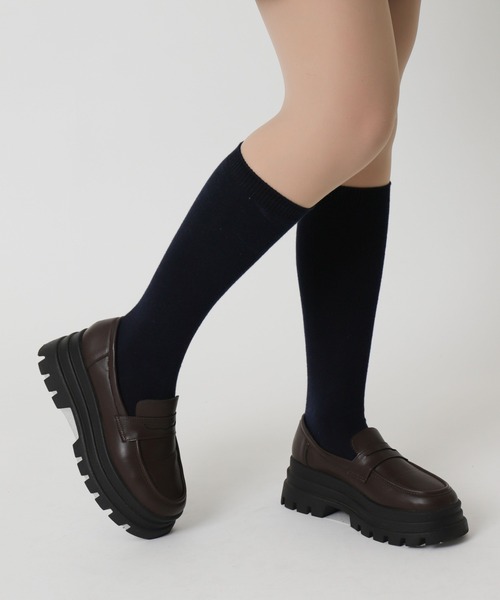 WEGO（ウィゴー）の「WEGO/スクール厚底ローファー（ローファー・レディース・ブラウン/ブラック・MEDIUM/LARGE）」の2枚目の写真