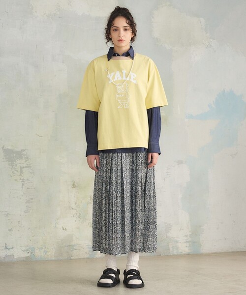 J.PRESS YORK STREET（ジェイプレスヨークストリート）の「【UNISEX】YALEアーチロゴ Tシャツ（Tシャツ/カットソー・メンズ・ホワイト系/ネイビー系/イエロー系・SMALL/MEDIUM/LARGE）」の17枚目の写真