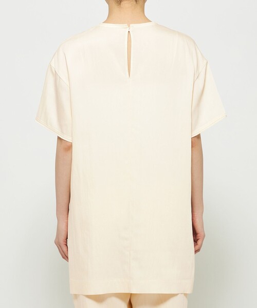 uncrave(アンクレイヴ)の「ドレープツイル Tブラウス(Tシャツ/カットソー・レディース・アイボリー系/ダルブルー系1・F)」の20枚目の写真