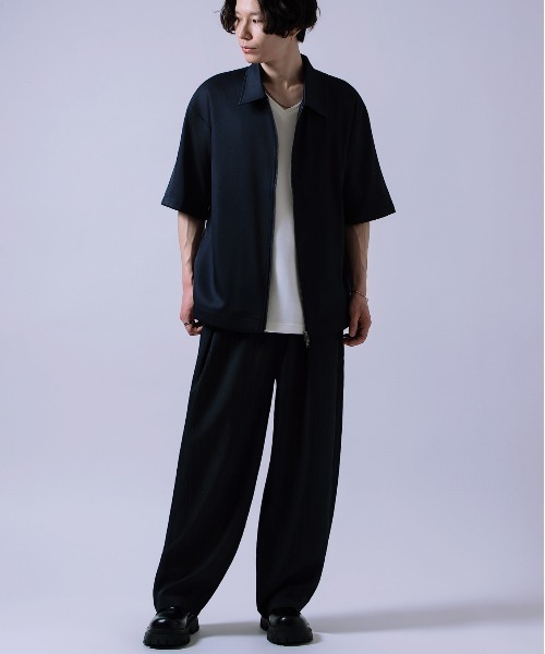 Crownor(クラウノアー)の「ダブルジッパー 半袖シャツ(シャツ/ブラウス・メンズ・カーキ/ネイビー・LARGE/MEDIUM)」の18枚目の写真