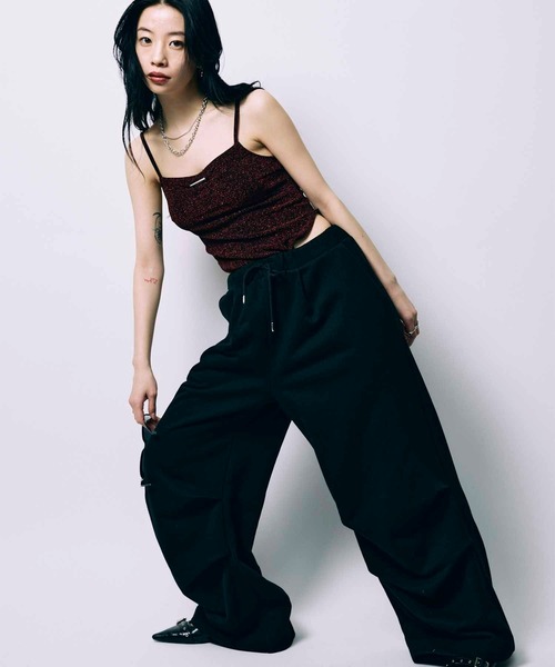 led.tokyo（レッドトウキョウ）の「【led.tokyo】TUCK SWEAT PANTS/タックスウェットパンツ（スウェットパンツ・レディース・グレー/ブラック・1/2）」の14枚目の写真