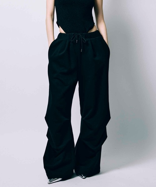 led.tokyo（レッドトウキョウ）の「【led.tokyo】TUCK SWEAT PANTS/タックスウェットパンツ（スウェットパンツ・レディース・グレー/ブラック・1/2）」の15枚目の写真