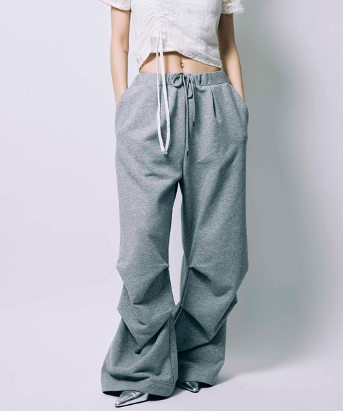 led.tokyo（レッドトウキョウ）の「【led.tokyo】TUCK SWEAT PANTS/タックスウェットパンツ（スウェットパンツ・レディース・グレー/ブラック・1/2）」の11枚目の写真