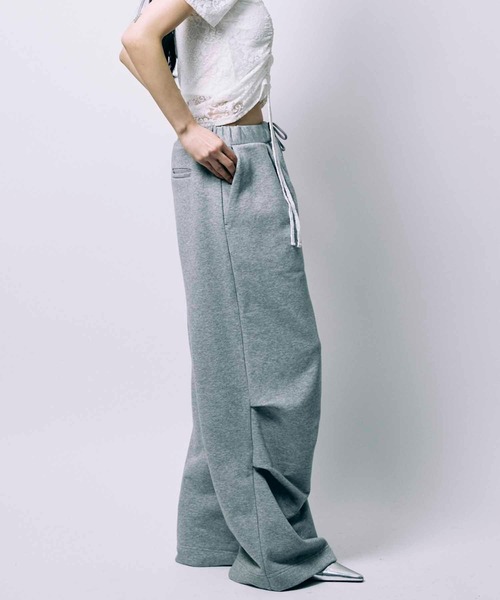 led.tokyo（レッドトウキョウ）の「【led.tokyo】TUCK SWEAT PANTS/タックスウェットパンツ（スウェットパンツ・レディース・グレー/ブラック・1/2）」の13枚目の写真