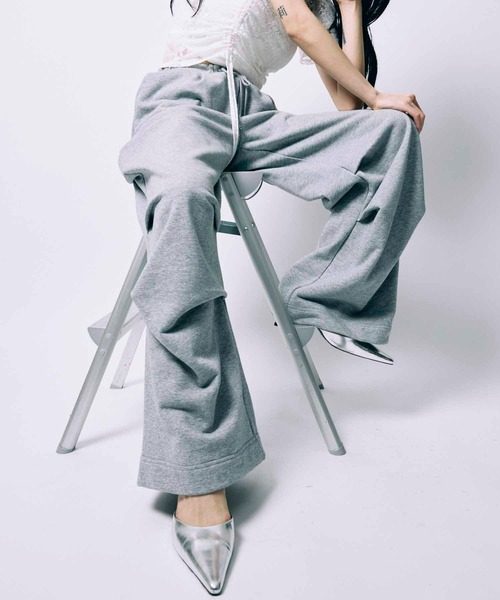 led.tokyo（レッドトウキョウ）の「【led.tokyo】TUCK SWEAT PANTS/タックスウェットパンツ（スウェットパンツ・レディース・グレー/ブラック・1/2）」の22枚目の写真