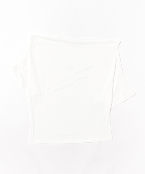 Lace Ladies（レースレディース）の「ワンショルダー ドレープ アシンメトリー シャーリング トップス（Tシャツ/カットソー・レディース・ホワイト/ブラック/イエロー・FREE）」の19枚目の写真
