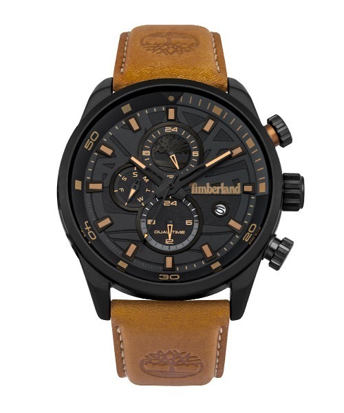 Timberland(ティンバーランド)の「「Timberland/ティンバーランド」ヘニカー II - ブラック ダイヤル ブラウン レザー(アナログ腕時計・メンズ・ウィート・FREE)」の7枚目の写真
