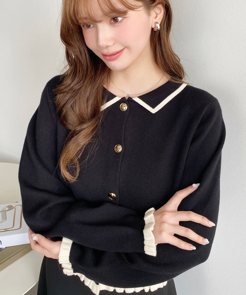 トゥモローランド　ヌキテパ　フリルカーディガン　38500円→18000円→ トゥモローランド ヌキテパ フリルカーディガン 38500円→18000円