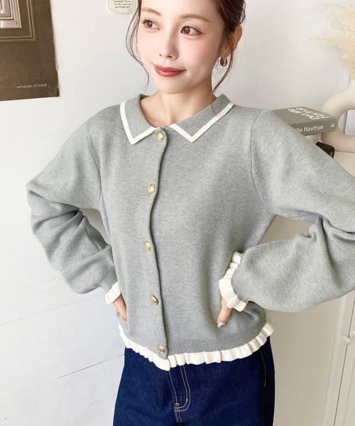 DIESEL フリル付きボタンカーディガン 長袖【新品、未使用】 03_002.jpg?img_width=750