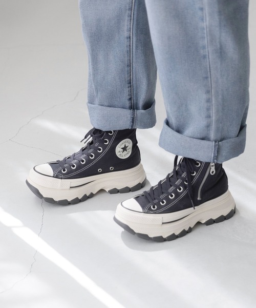 CONVERSE ALL TREKWAVE HI デニム厚底ハイカットスニーカー CONVERSE ALL TREKWAVE HI デニム厚底ハイカットスニーカー 靴