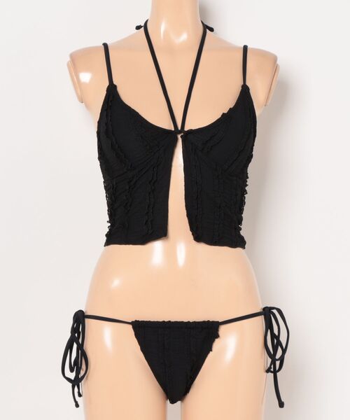 rady　パレオデザインビキニ　ボレロSET 　ブラック　♥︎Mサイズ♥︎ 楽天市場】レディース 水着 シンプルなビキニ ボレロとパレオ