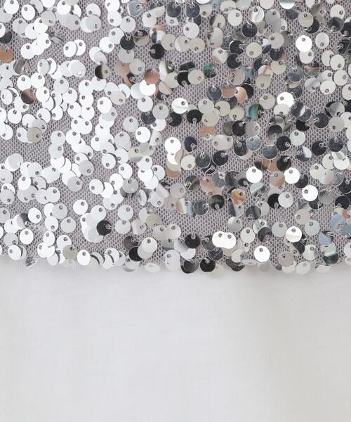 OPAQUE.CLIP（オペークドットクリップ）の「《ツインセット》スパンコールキャミ×Tシャツ【洗濯機洗い可】（その他トップス・レディース・ネイビー/ブラック/シルバー・00）」の9枚目の写真