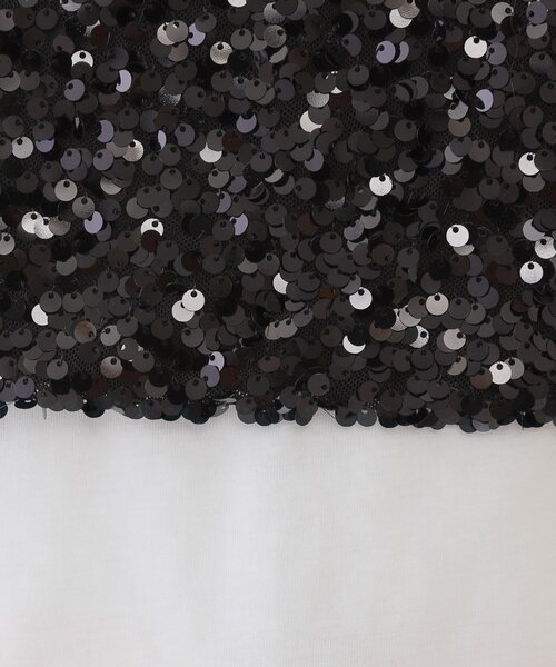 OPAQUE.CLIP（オペークドットクリップ）の「《ツインセット》スパンコールキャミ×Tシャツ【洗濯機洗い可】（その他トップス・レディース・ネイビー/ブラック/シルバー・00）」の13枚目の写真