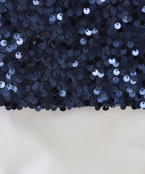 OPAQUE.CLIP（オペークドットクリップ）の「《ツインセット》スパンコールキャミ×Tシャツ【洗濯機洗い可】（その他トップス・レディース・ネイビー/ブラック/シルバー・00）」の17枚目の写真