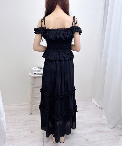 INGNI（イング）の「シアーフリルティアードスカート(セットアップ対応)（スカート・レディース・ブルー/オフホワイト/ピンク/ブラック・FREE）」の19枚目の写真