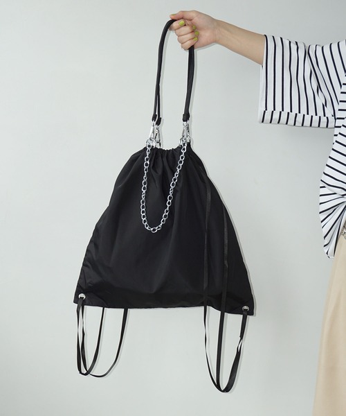chuclla（チュクラ）の「チェーンアクセント 2wayバッグ cha25s033（ショルダーバッグ・レディース・ブラック・FREE）」の8枚目の写真