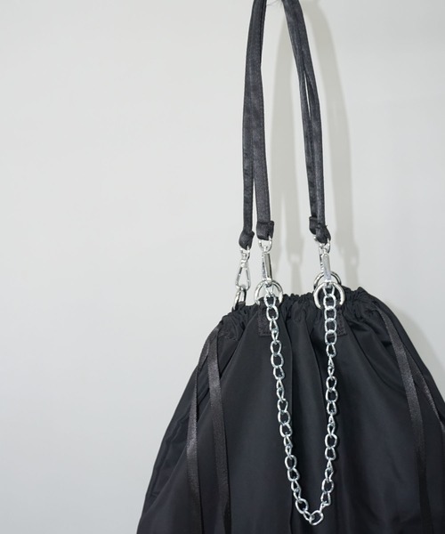 chuclla（チュクラ）の「チェーンアクセント 2wayバッグ cha25s033（ショルダーバッグ・レディース・ブラック・FREE）」の9枚目の写真