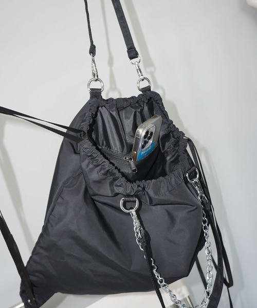 chuclla（チュクラ）の「チェーンアクセント 2wayバッグ cha25s033（ショルダーバッグ・レディース・ブラック・FREE）」の11枚目の写真