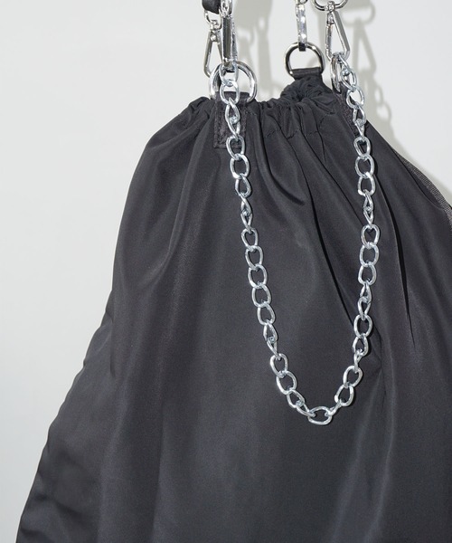 chuclla（チュクラ）の「チェーンアクセント 2wayバッグ cha25s033（ショルダーバッグ・レディース・ブラック・FREE）」の13枚目の写真