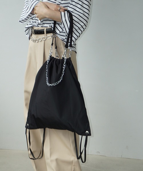 chuclla（チュクラ）の「チェーンアクセント 2wayバッグ cha25s033（ショルダーバッグ・レディース・ブラック・FREE）」の2枚目の写真