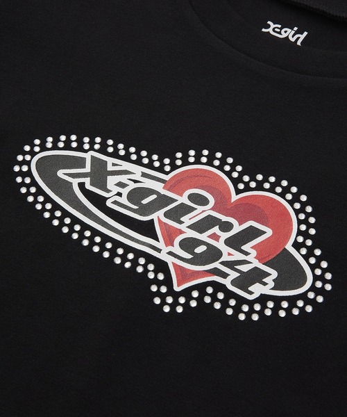 p(R)ojectR® Heart Logo Tee ブラックMサイズ　 ランペ VARSITY EMBROIDERY TEE / BLACK | ZETA DIVISION STORE