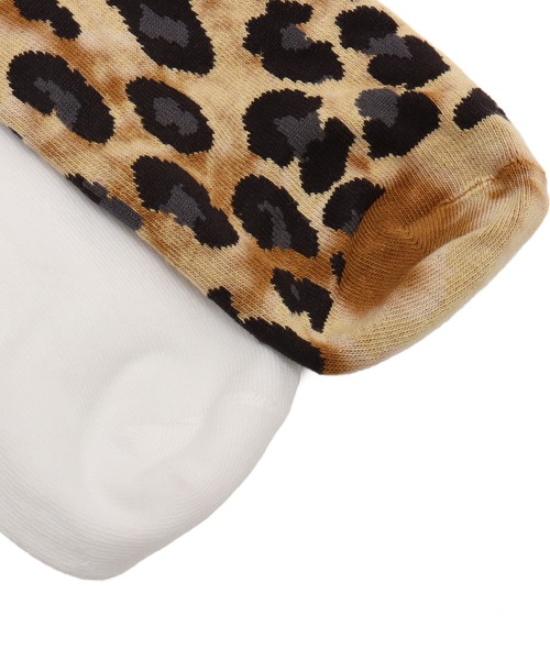 adidas ★ Leopard Crew Socks レオパード 柄 ソックス 2Pセット adidas LEOPARD CREW SOCKS 2 PAIRS カーボン/ブラック