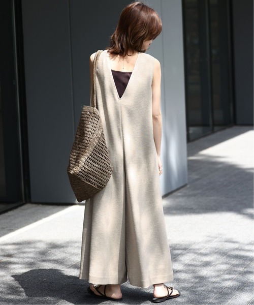 JOURNAL STANDARD relume（ジャーナルスタンダード　レリューム）の「《追加》【MULTI FUNC+】UVカット / 接触冷感 / ストレッチ オールインワン（つなぎ/オールインワン・レディース・ベージュ/カーキ・36/38）」の8枚目の写真