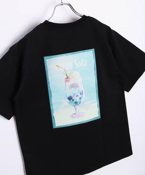 レトロ イラストプリント 半袖Tシャツ オーバーサイズ 喫茶店（T