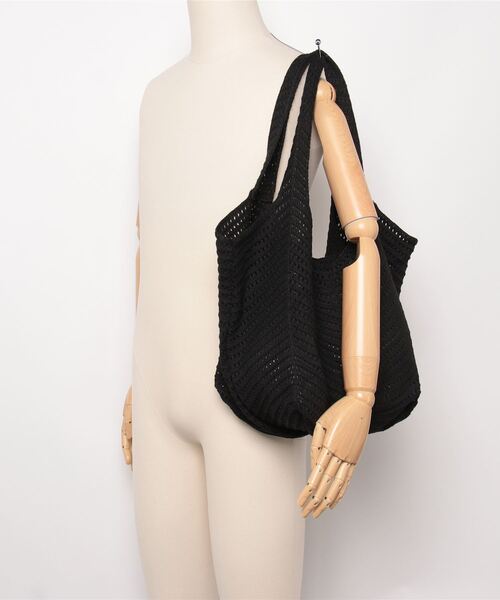 Per sist ence(パーシエンス)の「たっぷり入るメッシュトート(トートバッグ・レディース・オフホワイト/ベージュ/レッド/ブラック・ONE SIZE)」の7枚目の写真