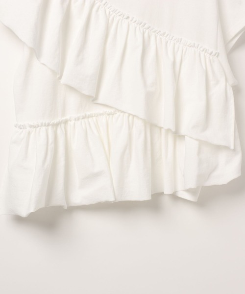 BAYFLOW（ベイフロー）の「[ヴィンテージライク]ピグメントフリルＴ（Tシャツ/カットソー・レディース・オフホワイト/ブラウン/チャコール・FREE）」の19枚目の写真