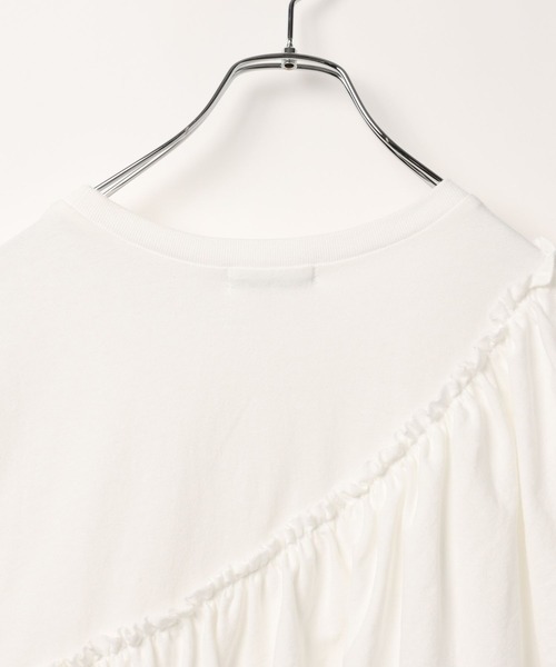 BAYFLOW（ベイフロー）の「[ヴィンテージライク]ピグメントフリルＴ（Tシャツ/カットソー・レディース・オフホワイト/ブラウン/チャコール・FREE）」の20枚目の写真