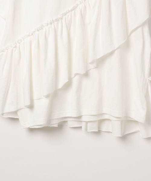 BAYFLOW（ベイフロー）の「[ヴィンテージライク]ピグメントフリルＴ（Tシャツ/カットソー・レディース・オフホワイト/ブラウン/チャコール・FREE）」の21枚目の写真