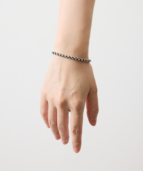HARIM ハリム / SQUARE BLOCK CHAIN BRACELET シルバー925スクエア