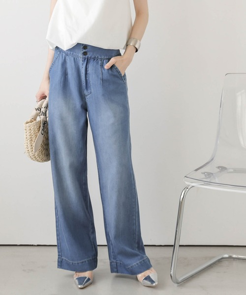 【Blossom・開花】Laced Jeans レースデニムパンツ sakishimatokyo ジーンズ デニム デニムパンツ 「3サイズ展開