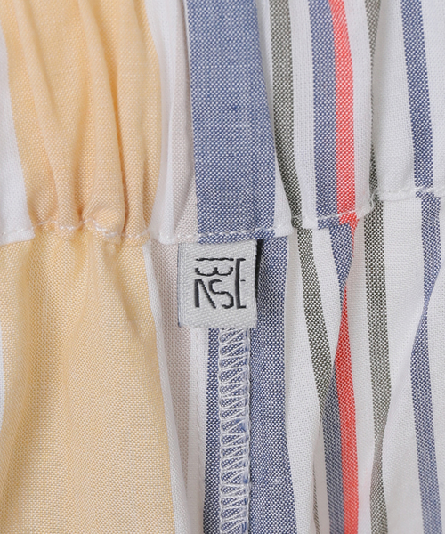 baserange ベースレンジ　ストライプショートパンツ　サイズXS 未使用 セール】BASERANGE STAVE SHORTS SHST-PO-SU25：ショートパンツ