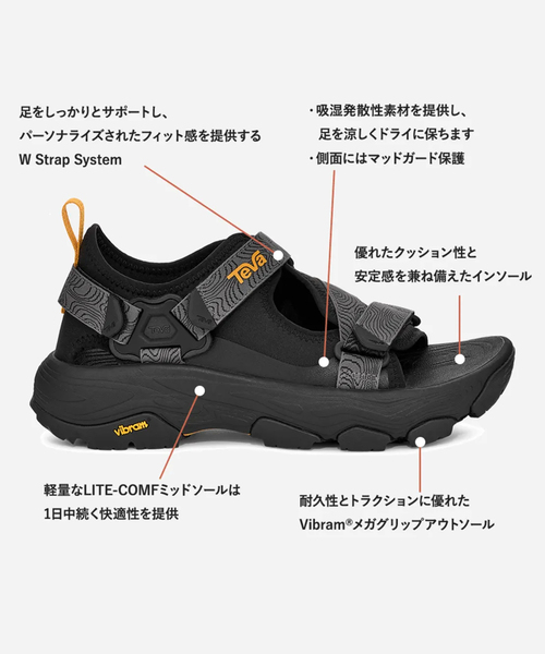 Teva（テバ）の「TEVA / テバ グランドビュー マックス サンダル 1164770-BLK（その他シューズ・メンズ・ブラック・27cm/28cm）」の16枚目の写真