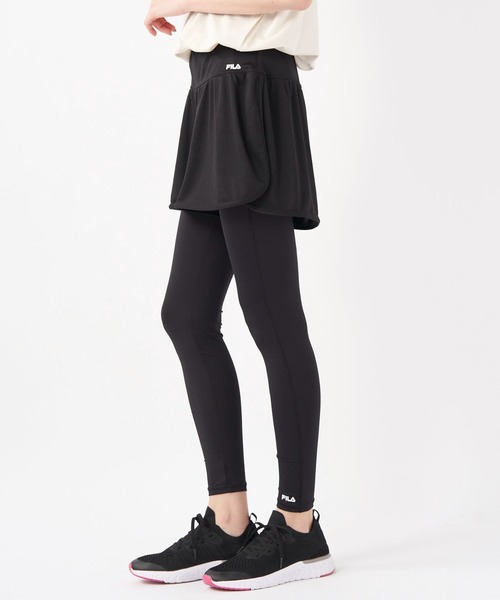 FILA(フィラ)の「【水陸両用】レディースキュロット付レギンス2点セット(レギンス/スパッツ・レディース・ブラック・SMALL/MEDIUM/X-LARGE/LARGE)」の2枚目の写真