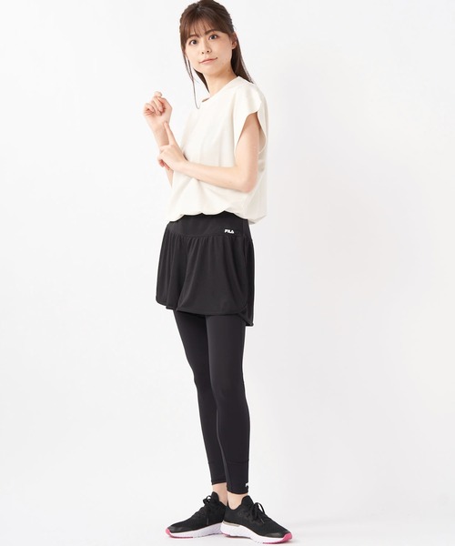 FILA(フィラ)の「【水陸両用】レディースキュロット付レギンス2点セット(レギンス/スパッツ・レディース・ブラック・SMALL/MEDIUM/X-LARGE/LARGE)」の10枚目の写真