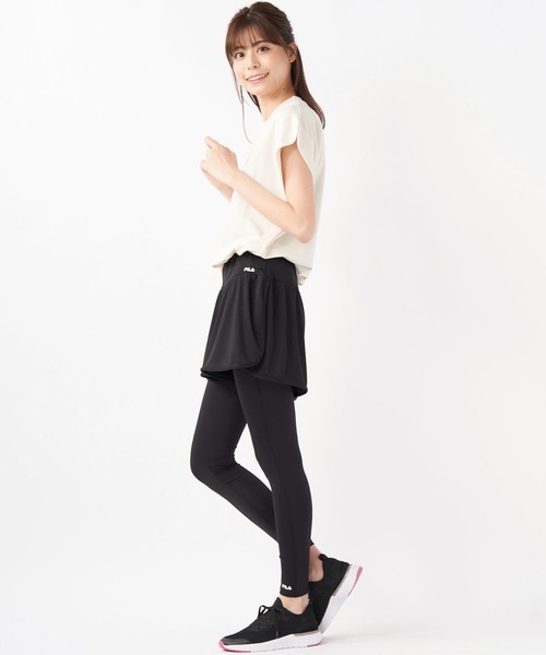 FILA(フィラ)の「【水陸両用】レディースキュロット付レギンス2点セット(レギンス/スパッツ・レディース・ブラック・SMALL/MEDIUM/X-LARGE/LARGE)」の11枚目の写真