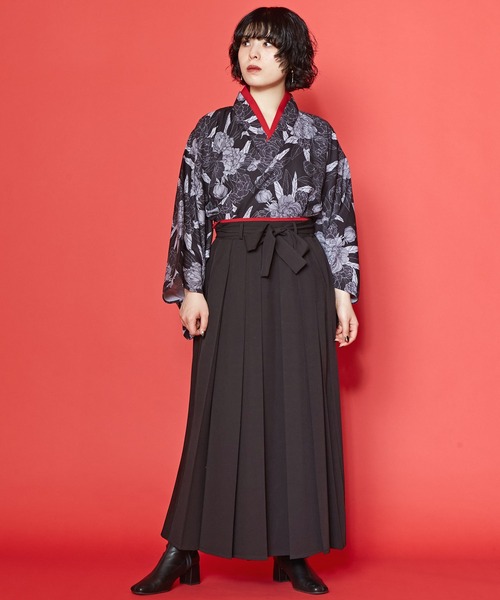 倭物やカヤ(ワモノヤカヤ)の「【倭物やカヤ】花の趣 羽織(カーディガン/ボレロ・レディース・グリーン/ホワイト/スミクロ・FREE)」の8枚目の写真